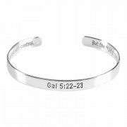 Bracelet Silver Plated 2 1/2 Inches Cuff-gal 5:22-23