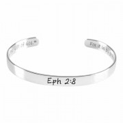Bracelet Silver Plated 2 1/2 Cuff-eph 2:8