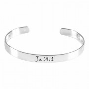 Bracelet Silver Plated 2 1/2 Cuff-john 14:1