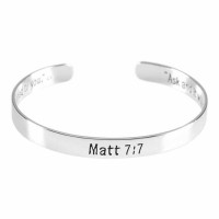 Bracelet Silver Plated 2 1/2 Cuff-matt 7:7 Bracelet Silver Plated 2 1/2 Cuff-matt 7:7