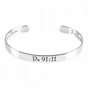 Bracelet Silver Plated 2 1/2 Cuff-ps 91:11 Angel