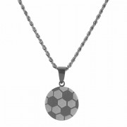 2pk -Necklace soccer-her-Stainless Steel 13/16 Inches -18 Inches Ch - (Pack of 2) 2pk -Necklace soccer-her-Stainless Steel 13/16 Inches -18 Inches Ch - (Pack of 2)