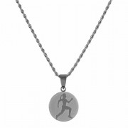 2pk -Necklace track-her-Stainless Steel 13/16 Inches -18 Inches Ch - (Pack of 2) 2pk -Necklace track-her-Stainless Steel 13/16 Inches -18 Inches Ch - (Pack of 2)