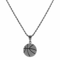 2pk -Necklace basketball-he-Stainless Steel 13/16 Inches -18 Inches Ch - (Pack of 2) 2pk -Necklace basketball-he-Stainless Steel 13/16 Inches -18 Inches Ch - (Pack of 2)