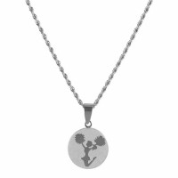 2pk -Necklace cheerleader-her-Stainlessstl 13/16 Inches -18 Inches Ch - (Pack of 2)