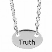 Necklace minis Truth Jn 14:6 Silver Plated 18 Inches Ch