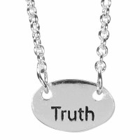 Necklace minis Truth Jn 14:6 Silver Plated 18 Inches Ch