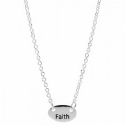 Necklace mini Faith 2cor5:7 Silver Plated 18 Inches Ch