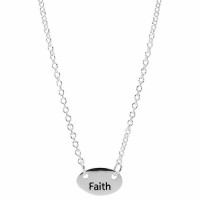 Necklace mini Faith 2cor5:7 Silver Plated 18 Inches Ch