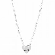 Necklace minis Love 1cor13:8 Silver Plated 18 Inches Ch