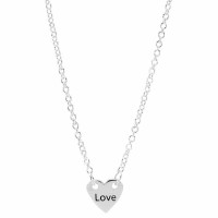 Necklace minis Love 1cor13:8 Silver Plated 18 Inches Ch