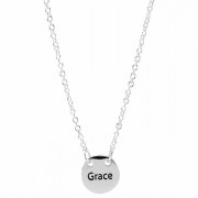 Necklace minis Grace Jn1:17 Silver Plated 18 Inches Ch