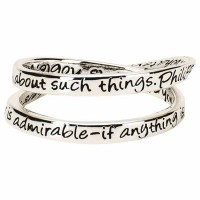 Ring Silver Plated Double Mobius Ph4:8 Sz 7