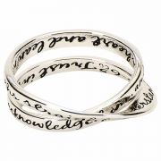 Ring Silver Plated Double Mobius Pr3:5,6 Sz 7