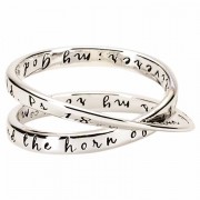 Ring-Double Mobius Ps18:2 Silver Plated Sz 8