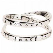 Ring-Double Mobius Ps23:6 Silver Plated Sz 6