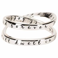 Ring-Double Mobius Ps23:6 Silver Plated Sz 9