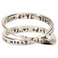 Ring-Double Mobius Is40:31 Silver Plated Sz 7