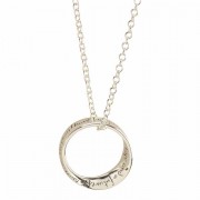 Necklace Jeremiah 29:11 Wide Mobius Silver Plated 18 Chain