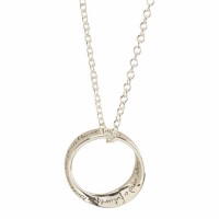 Necklace Jeremiah 29:11 Wide Mobius Silver Plated 18 Chain