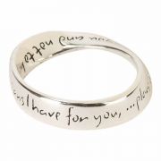 Ring Jeremiah 29:11 Wide Mobius Silver Plated Sz 6