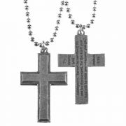 Necklace pewter Josh 1:9Cross-21 Inches Chain