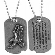 Necklace pewter Dogtag/eagle-21 Inches Ch