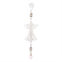 12pk -3d White Glitter Angel Christmas Ornament (Pack of 12) 12pk -3d White Glitter Angel Christmas Ornament (Pack of 12)