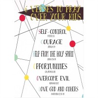 6 Verses To Pray Over Your Kids Wall Plaque