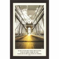 Framed Wall Art Bridge Aglow Ps 18:2 Wd/gls