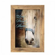 Framed Wall Art Gray Mare Ps28:7 Wd/gls 16x22
