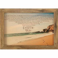 Framed Wall Art Footprints Wd/gls 28x20 Framed Wall Art Footprints Wd/gls 28x20