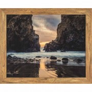 Framed Wall Art He Leads Ps.23:2-3 Wd/gls 25x20