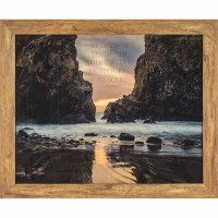 Framed Wall Art He Leads Ps.23:2-3 Wd/gls 25x20