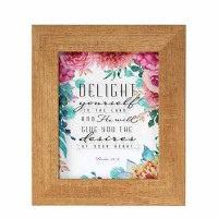 Framed Wall Art Delight Ps 37:4 Wd/gls 12x14