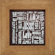2pk -Framed Wall Art Names Of Jesus 12x12 Od - (Pack of 2)