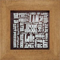 2pk -Framed Wall Art Names Of Jesus 12x12 Od - (Pack of 2)