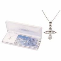 Necklace my First Communion Angel Silver Plated-16 Inch Chain