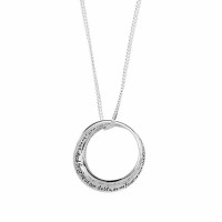 Necklace Silver Plated Lrd Prayr Mobius-18 Inches Chain