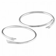 2pk -Bracelet My First Communion Tube Cross Bangle Silver Plated - (Pack of 2) 2pk -Bracelet My First Communion Tube Cross Bangle Silver Plated - (Pack of 2)