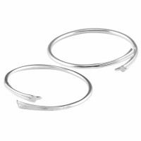 2pk -Bracelet My First Communion Tube Cross Bangle Silver Plated - (Pack of 2) 2pk -Bracelet My First Communion Tube Cross Bangle Silver Plated - (Pack of 2)