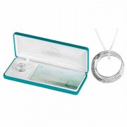 Necklace Silver Plated Ser Pray Double Mobius Sz 7-18 Inches