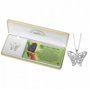 Necklace today I Saw A Butterfly Silver Plated-20 Inches Ch