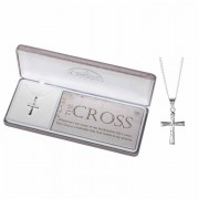 Necklace the Cross Silver Plated 3/4 Inches -18 Ch