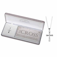 Necklace the Cross Silver Plated 3/4 Inches -18 Ch