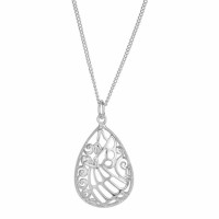 Necklace teardrops Heaven/angel Silver Plated-20 Inches Ch Necklace teardrops Heaven/angel Silver Plated-20 Inches Ch