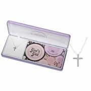Necklace god's Girl Box Cross-1/2 Inches X3/8 - 16 Inches Ch