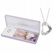 Necklace mom Wide Mobius Heart Silver Plated-20 Inches Ch