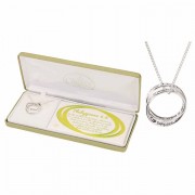 Necklace ph4:8 Double Mobius-Silver Plated-18 Inches Ch