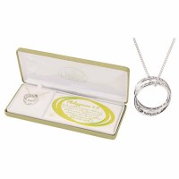 Necklace ph4:8 Double Mobius-Silver Plated-18 Inches Ch